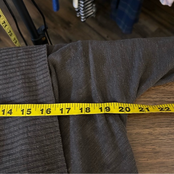 Wilfred Brown linen blend Cardigan Sweater with Waterfall Front *flaw M - Picture 11 of 15